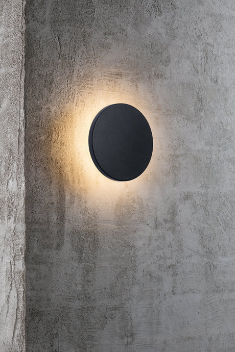 Artego Round | Wall light | Black - Comet Lighting