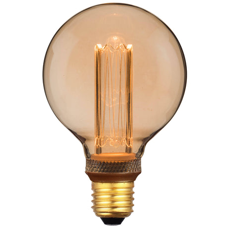 Deco E27 | G95 Retro | Dim | 1800 Kelvin | 120 Lumen | Light Bulb | Gold colour - Comet Lighting