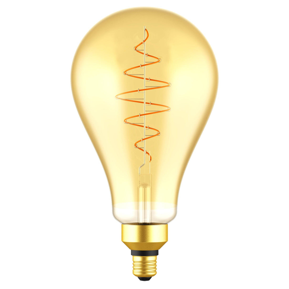 Deco E27 | PS160 Spiral | Dim | 2200 Kelvin | 600 Lumen | Light Bulb | Gold colour - Comet Lighting