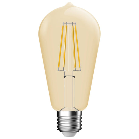 Deco E27 | ST64 | Dim | 2500 Kelvin | 400 Lumen | Light Bulb | Gold colour - Comet Lighting