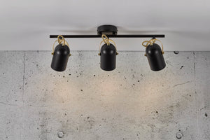 Lotus 3-Spot | Spot Light | Black/Brass - Comet Lighting
