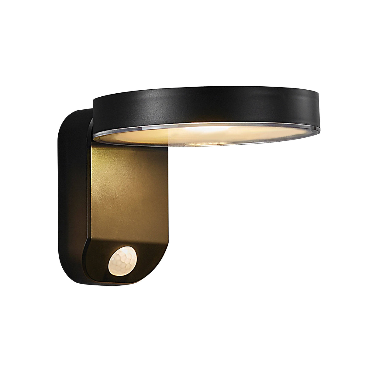 Rica Round Solar | Wall light | Black - Comet Lighting