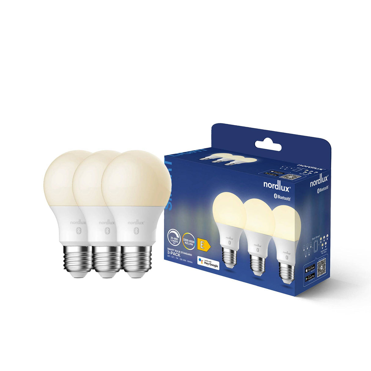 Smart E27 | 3-pack | A60 | 2200-6500 Kelvin | 900 Lumen | Light Bulb | White - Comet Lighting