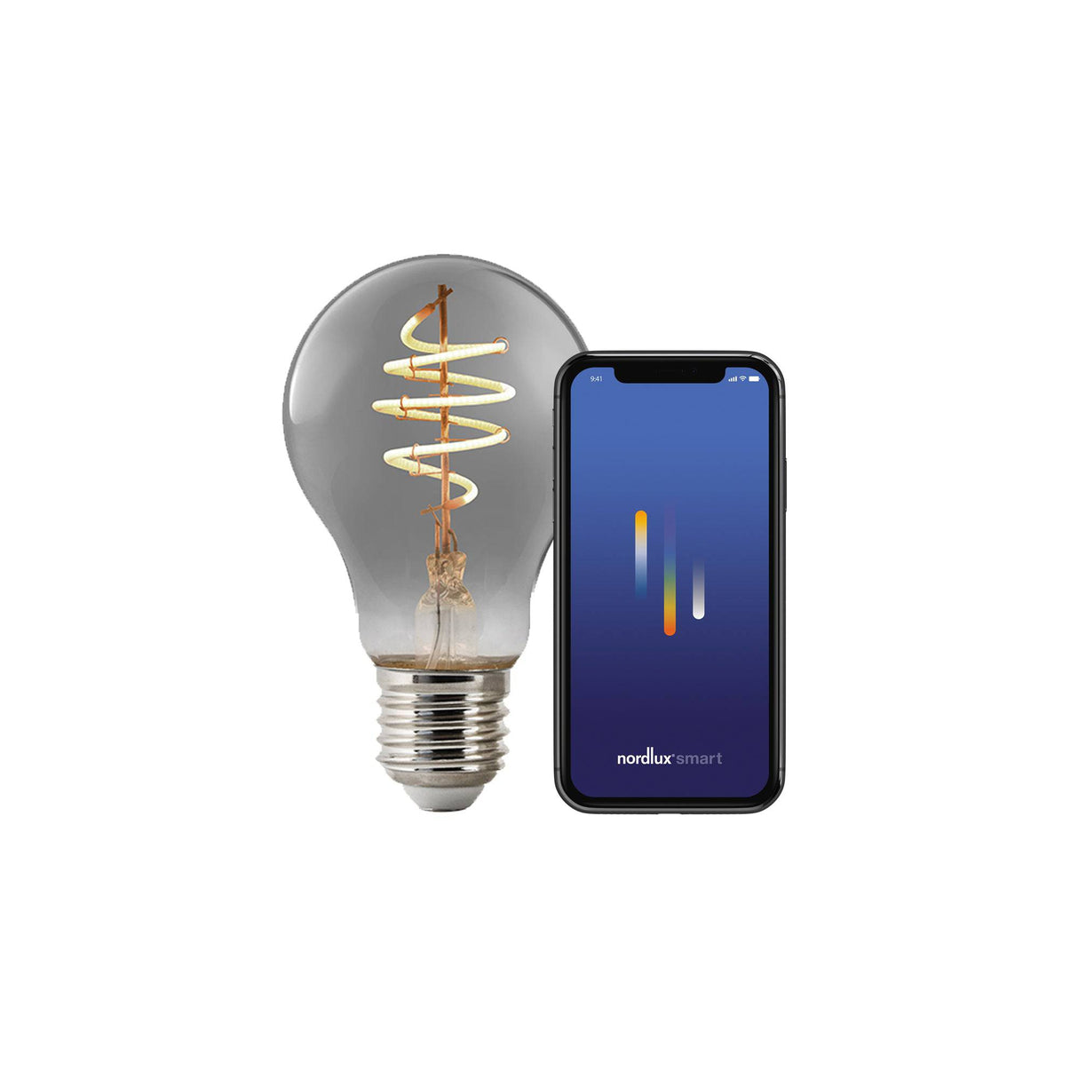 Smart E27 | A60 | 1800 Kelvin | 100 Lumen | Light Bulb | Smoked - Comet Lighting