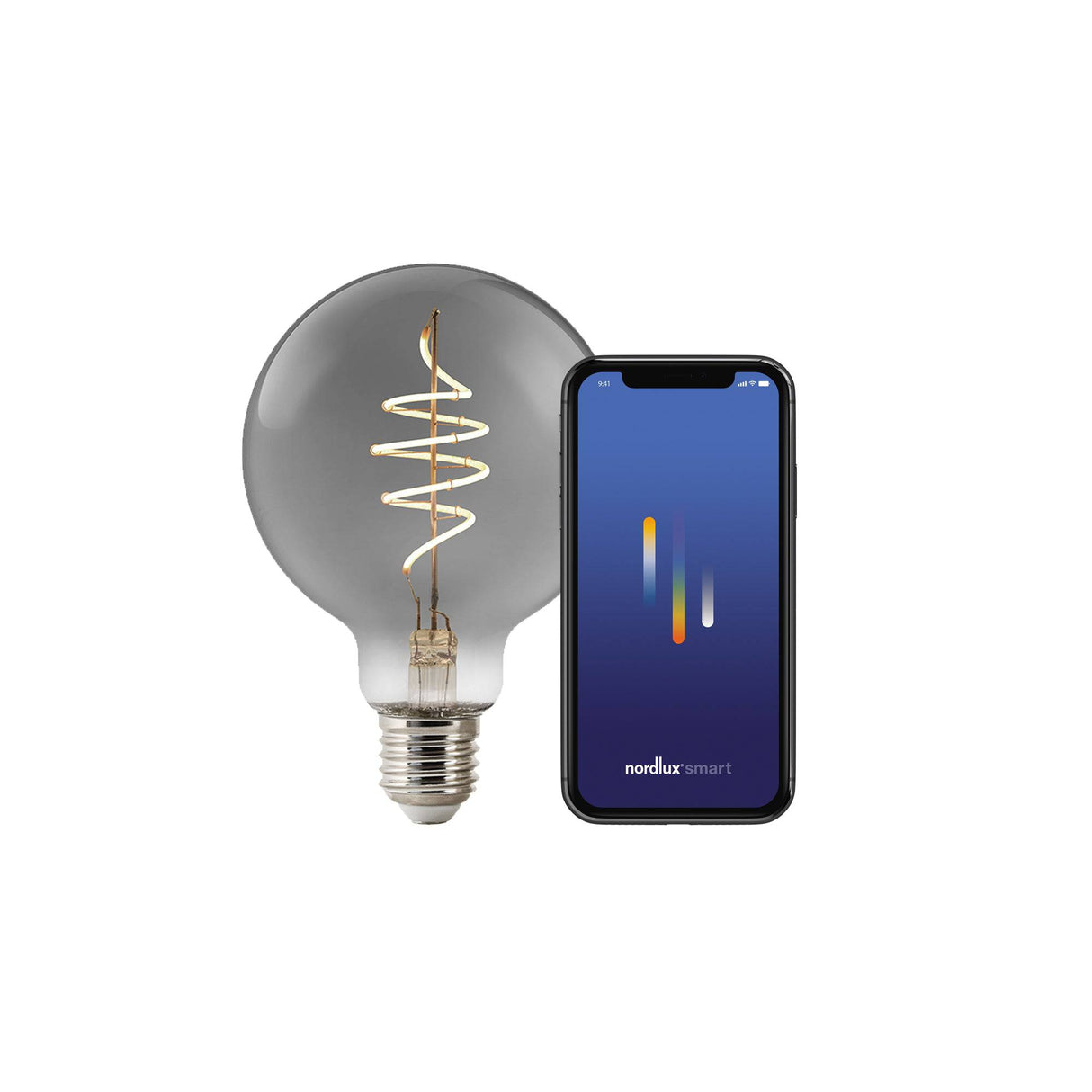 Smart E27 | G95 | 1800 Kelvin | 100 Lumen | Light Bulb | Smoked - Comet Lighting