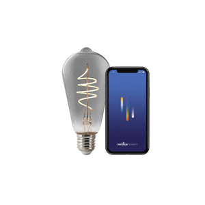 Smart E27 | ST64 | 1800 Kelvin | 100 Lumen | Light Bulb | Smoked - Comet Lighting