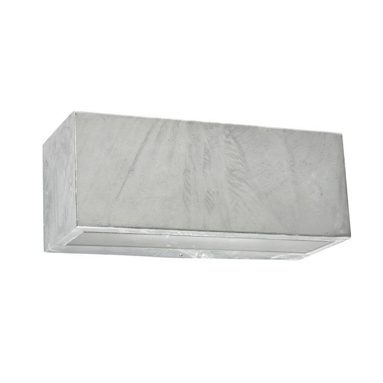 Asker Large Up/Down Wall Light Galvanized - Comet Lighting