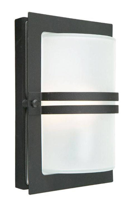 Basel Wall Lantern Black Frosted - Comet Lighting