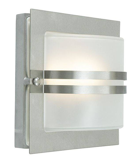 Bern Outdoor Wall Light Stainless Steel Frosted - Comet Lighting