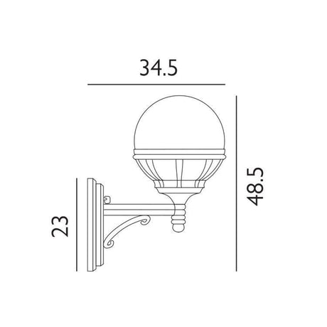 Bologna 1 light Up Wall Light - Comet Lighting