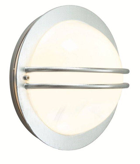 Bremen Outdoor Wall Light Galvanised Opal - Comet Lighting