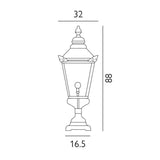 Chelsea Grande Outdoor Pedestal Copper - Comet Lighting