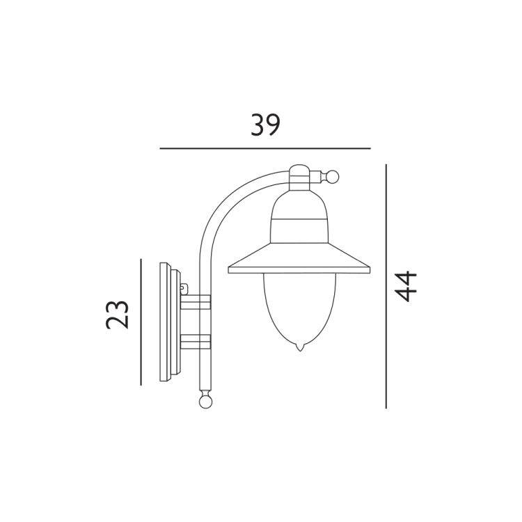 Como Outdoor Wall Light Black - Comet Lighting