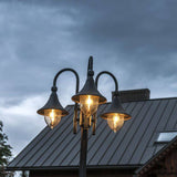 Firenze Outdoor Triple Post Black - Comet Lighting