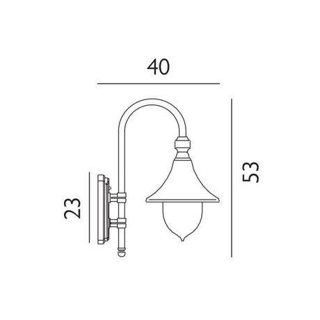 Firenze Outdoor Wall Black - Comet Lighting