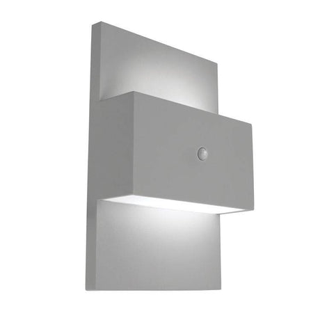 Geneve 1lt Wall Light with PIR Aluminium - Comet Lighting