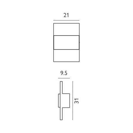 Geneve 1lt Wall Light with PIR Aluminium - Comet Lighting