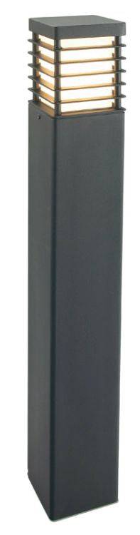 Halmstad Outdoor Large Bollard Black - Comet Lighting