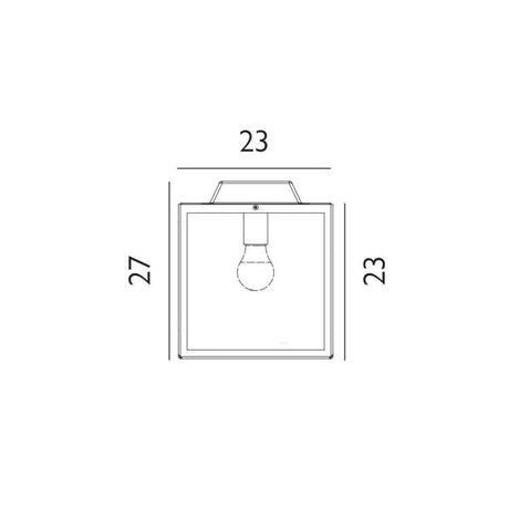 Lofoten 1 Light Flush Ceiling Light â€“ Cube - Comet Lighting