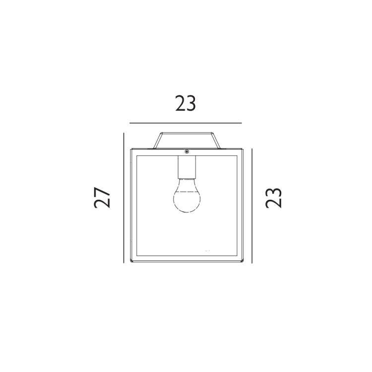 Lofoten 1 Light Flush Ceiling Light â€“ Cube - Comet Lighting