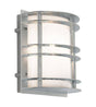 Stockholm Outdoor Flush Wall Light Galvanised Opal - Comet Lighting