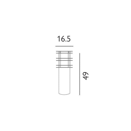 Stockholm Outdoor Medium Bollard Galvanised - Comet Lighting