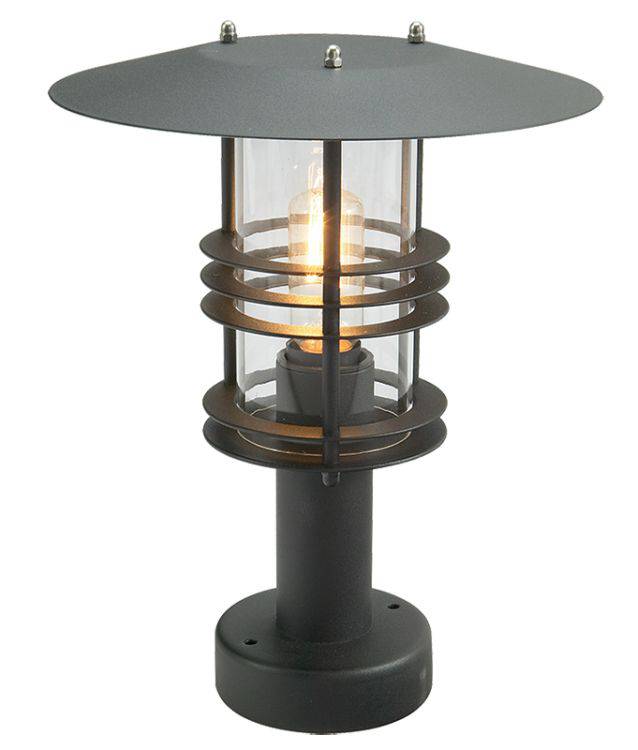 Stockholm Outdoor Pedestal Lantern Black - Comet Lighting