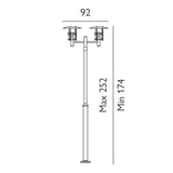 Stockholm Outdoor Twin Post Galvanised - Comet Lighting