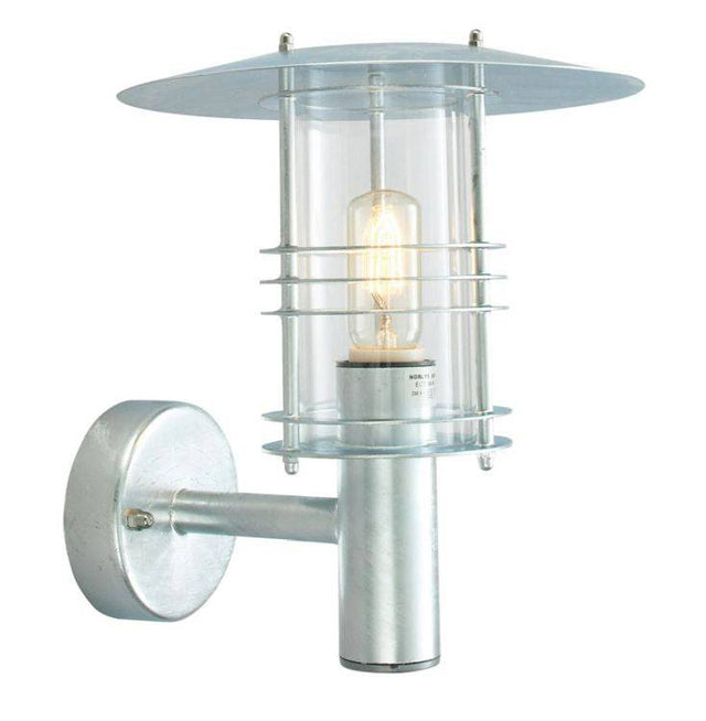 Stockholm Outdoor Wall Lantern Galvanised - Comet Lighting