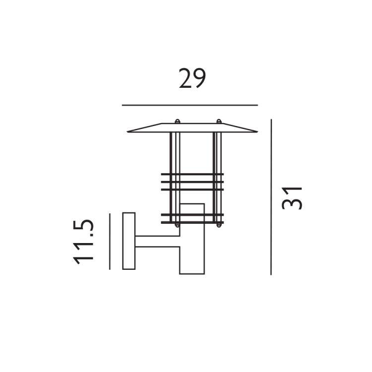 Stockholm Outdoor Wall Lantern Galvanised - Comet Lighting