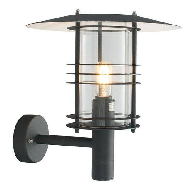 Stockholm Outdoor Wall Lantern Grande Black - Comet Lighting