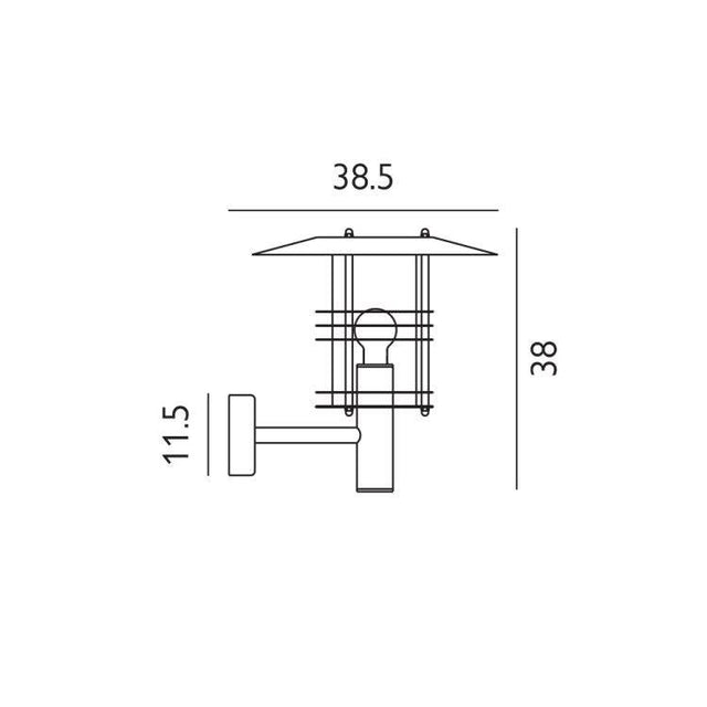 Stockholm Outdoor Wall Lantern Grande Galvanised - Comet Lighting