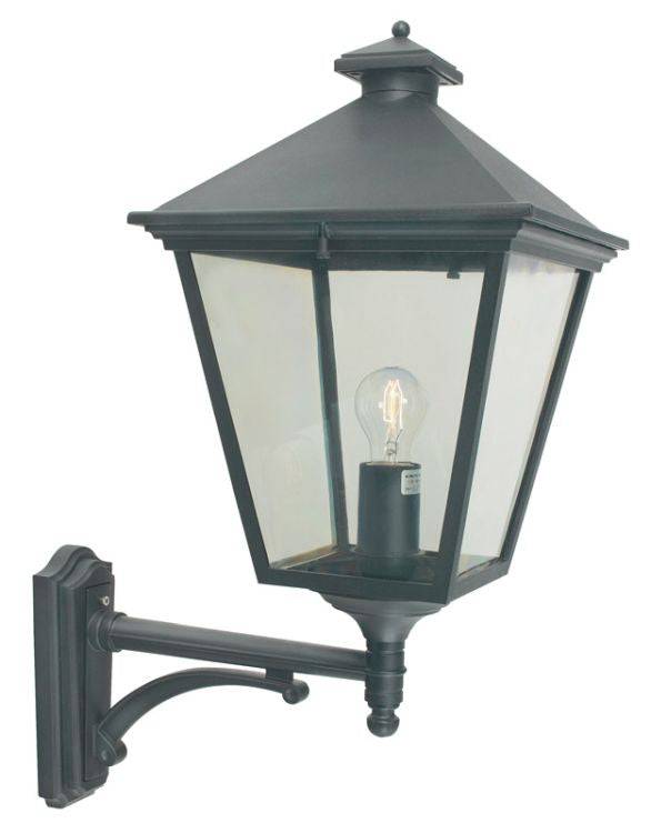 Turin Grande Outdoor Up Wall Lantern Black - Comet Lighting