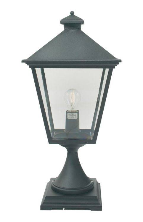 Turin Outdoor Pedestal Black - Comet Lighting