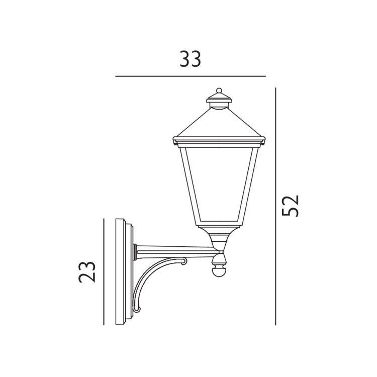 Turin Outdoor Up Wall Lantern Black - Comet Lighting