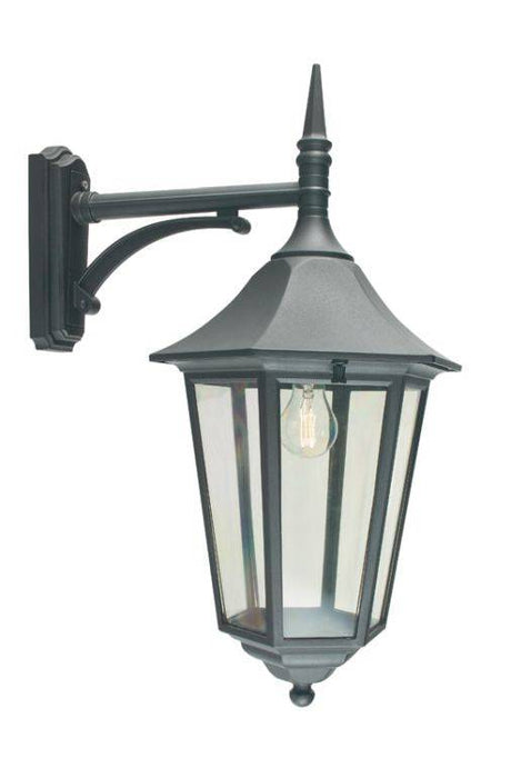 Valencia Grande Outdoor Down Lantern Black - Comet Lighting