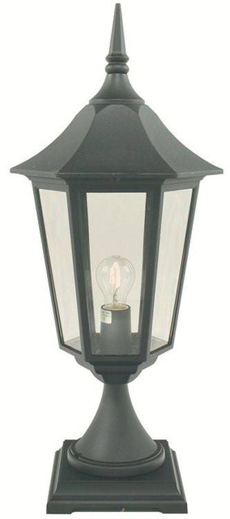 Valencia Grande Outdoor Pedestal Lantern Black - Comet Lighting