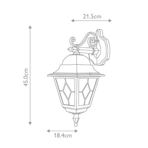 Norfolk 1 Light Down Wall Lantern - Comet Lighting