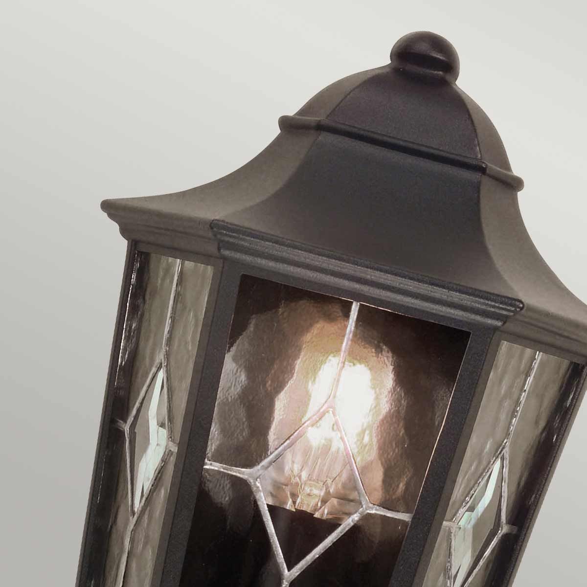 Norfolk Outdoor Half Lantern Black - Comet Lighting