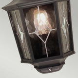 Norfolk Outdoor Half Lantern Black - Comet Lighting