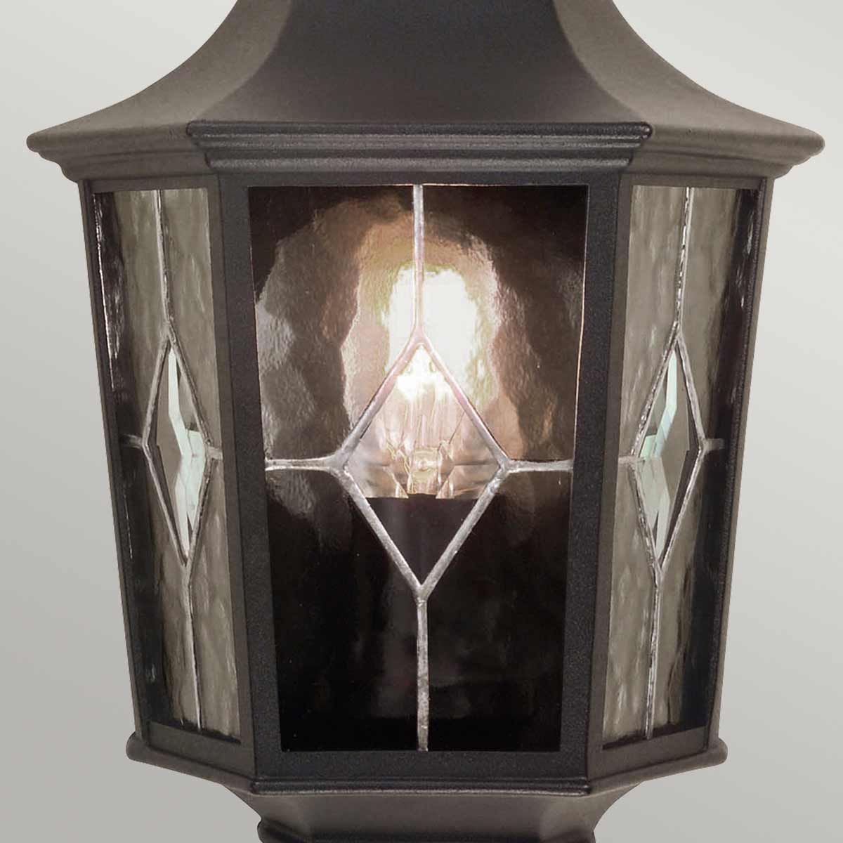 Norfolk Outdoor Half Lantern Black - Comet Lighting