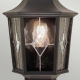 Norfolk Outdoor Half Lantern Black - Comet Lighting