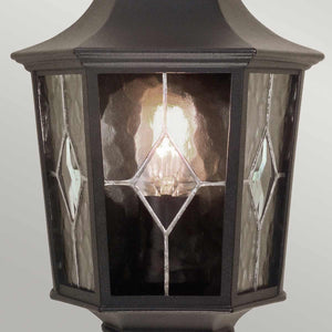 Norfolk Outdoor Half Lantern Black - Comet Lighting