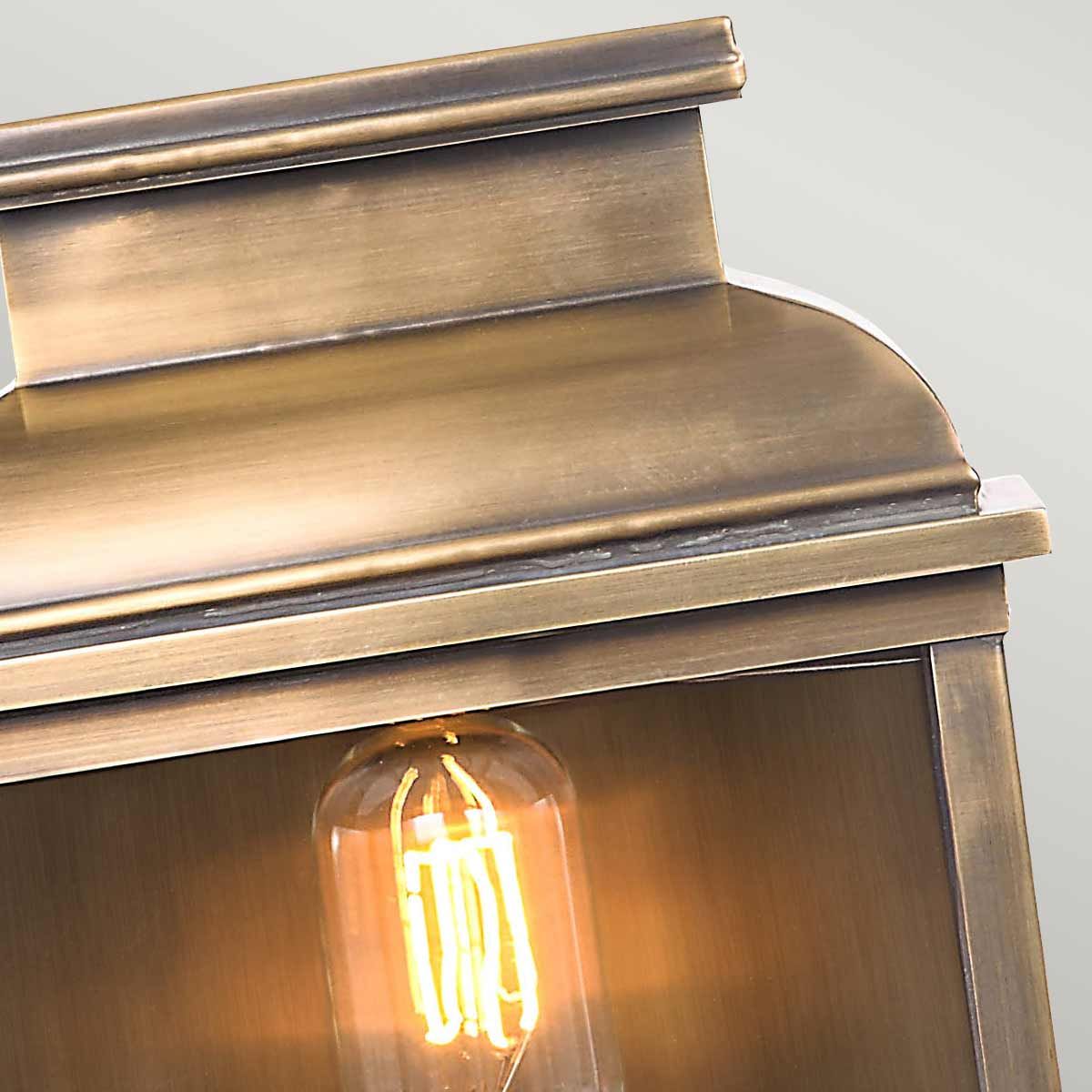 Old Bailey Outdoor Wall Lantern Brass - Comet Lighting