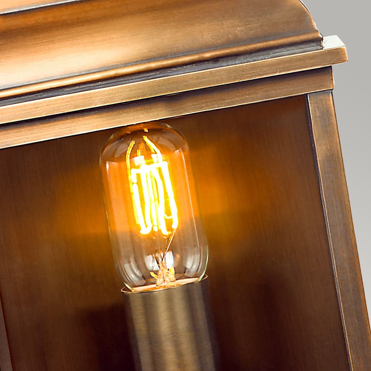 Old Bailey 1 Light Wall Lantern - Brass - Comet Lighting