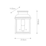 Old Bailey Outdoor Wall Lantern Brass - Comet Lighting