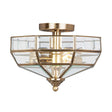 Old Park 2 Light Semi-Flush - Aged Bronze - Comet Lighting