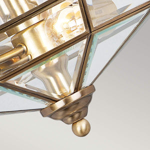 Old Park 2 Light Semi-Flush - Aged Bronze - Comet Lighting