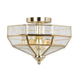 Old Park 2 Light Semi-Flush - Polished Brass - Comet Lighting