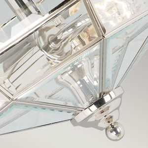Old Park 2 Light Semi-Flush - Polished Nickel - Comet Lighting